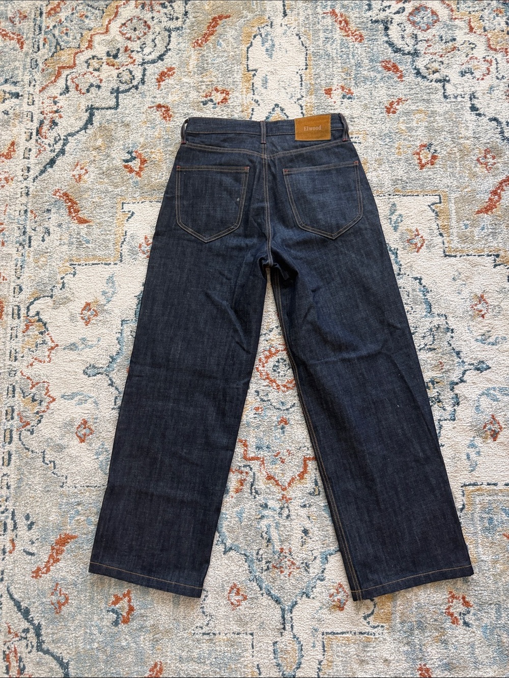 Elwood Men's Dark Blue Straight-Leg Jeans - Picture 4 of 4